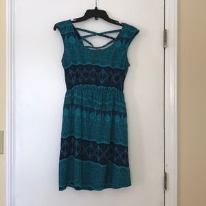 Turquoise dress with pockets small
